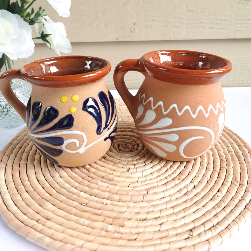 Handmade Mexican Brown Terracotta Clay Mug Set (2-Piece)