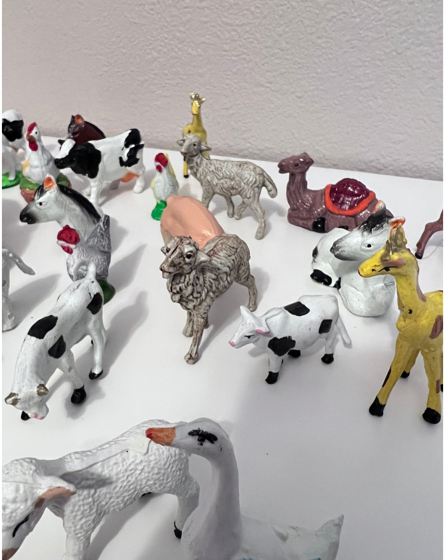 6 Mini animals for nativity scene