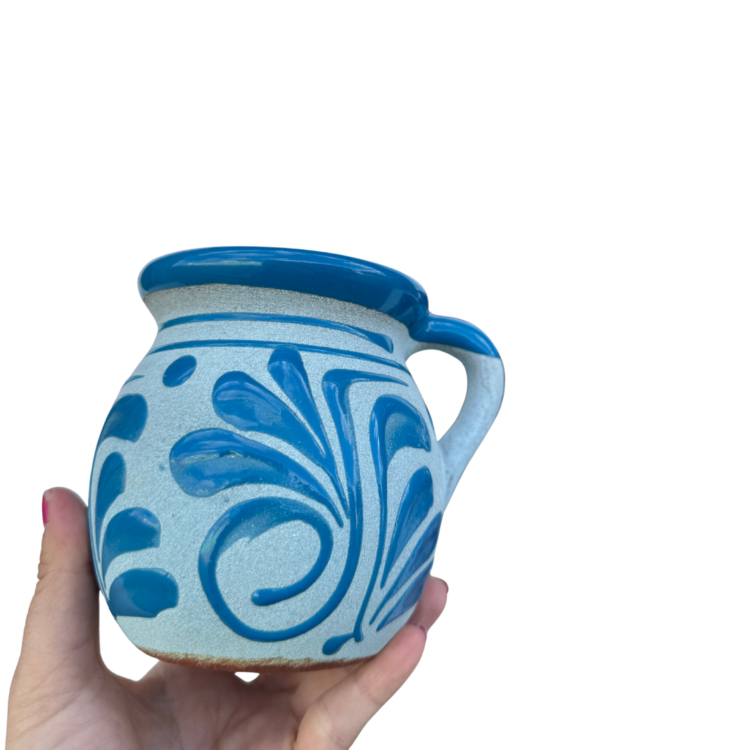 Handmade Mexican Clay Mug | Solid Color Artisan Coffee Mug | Choose Your Color