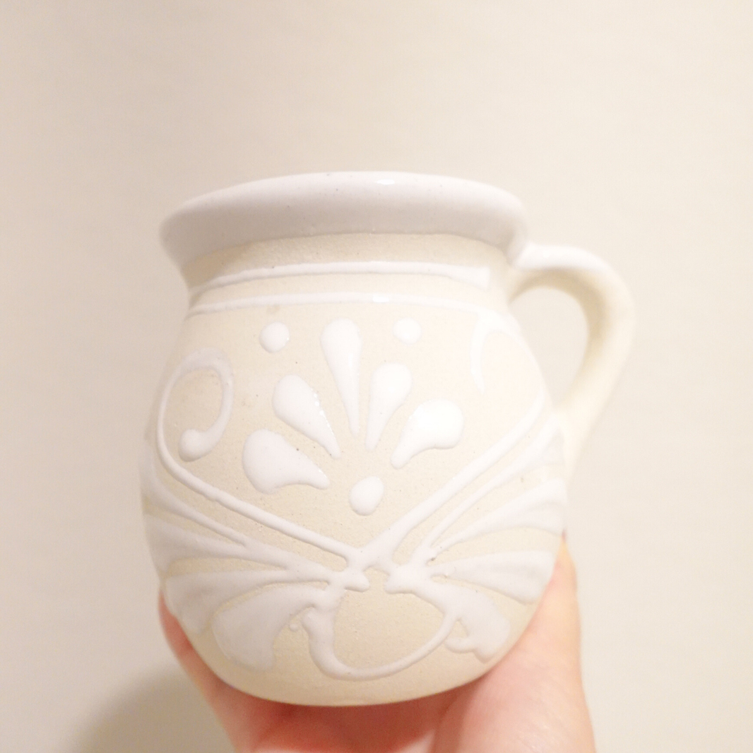 White coffee mug Taza Mexicana