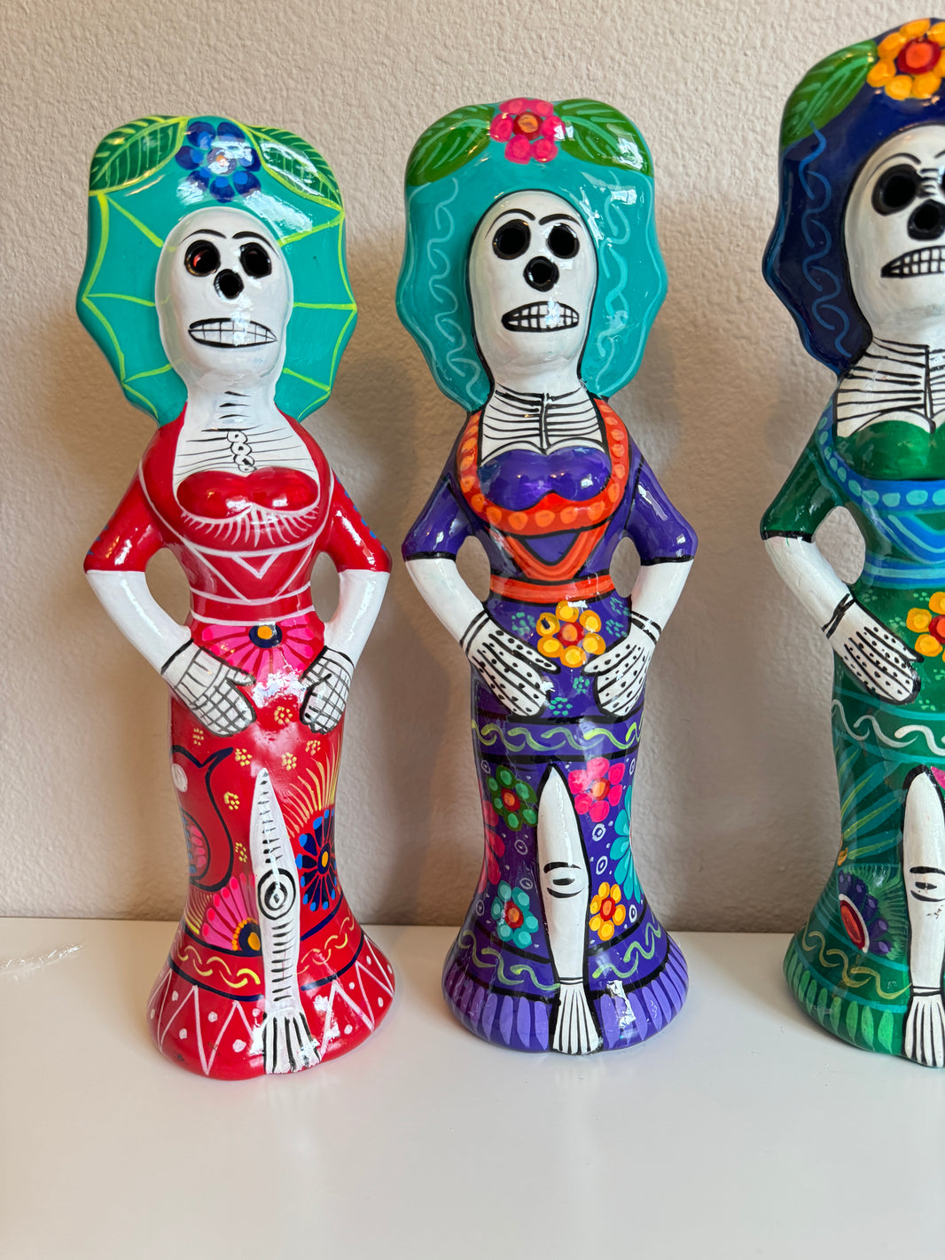 Clay Catrina colorful 2 or 4 set