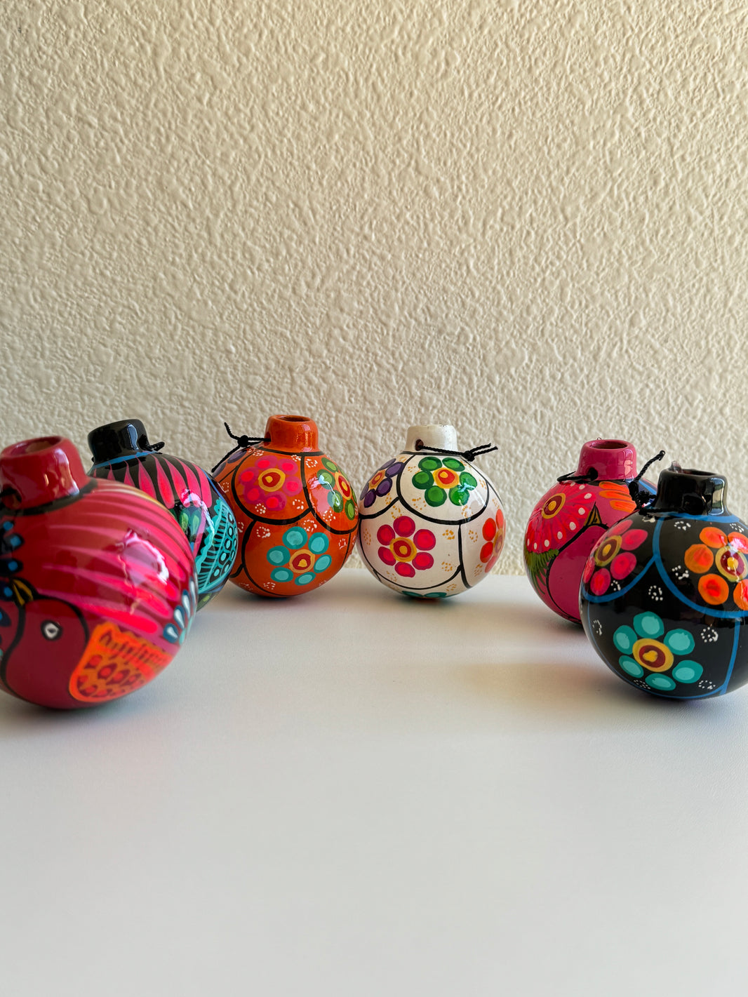 Mexican Ornaments, Hand Painted, Christmas colorful