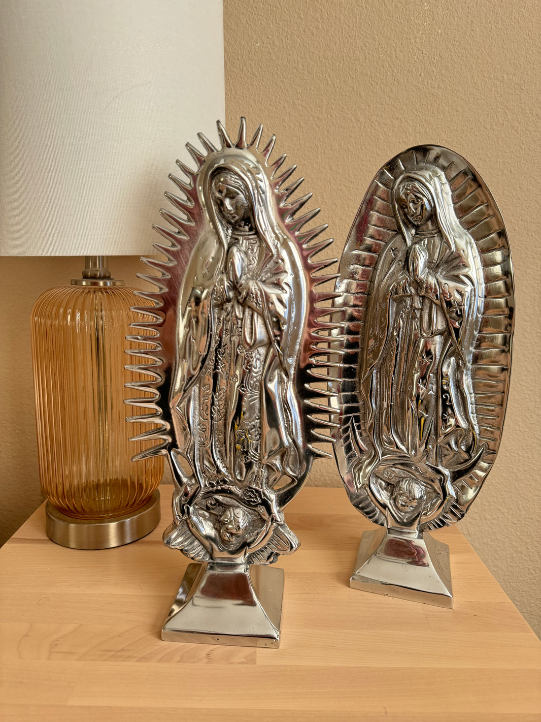 Lady of Guadalupe,Nuestra Señora, Virgin de Guadalupe, Pewter Figure, mexico