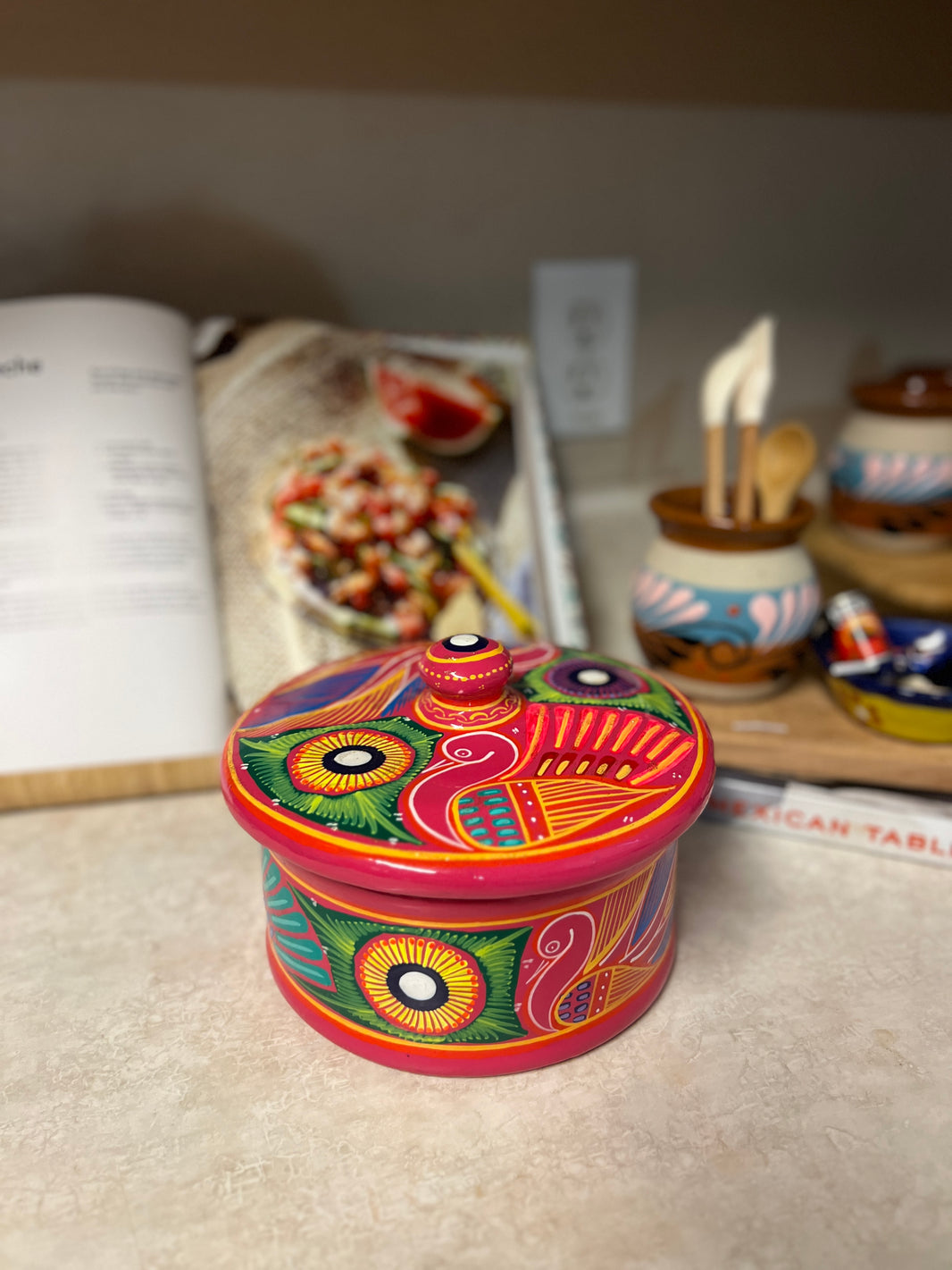 Mexican Tortilla Holder hand painted tortillero