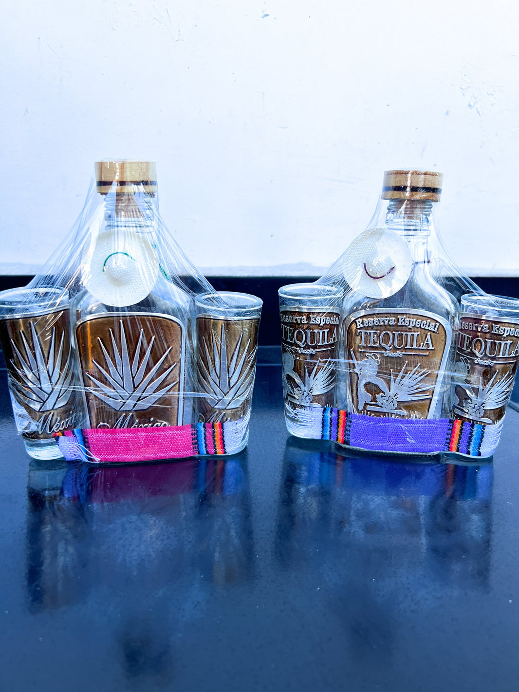 Mexican Tequilero Set - Mexican Tequila Glass Bottle small set