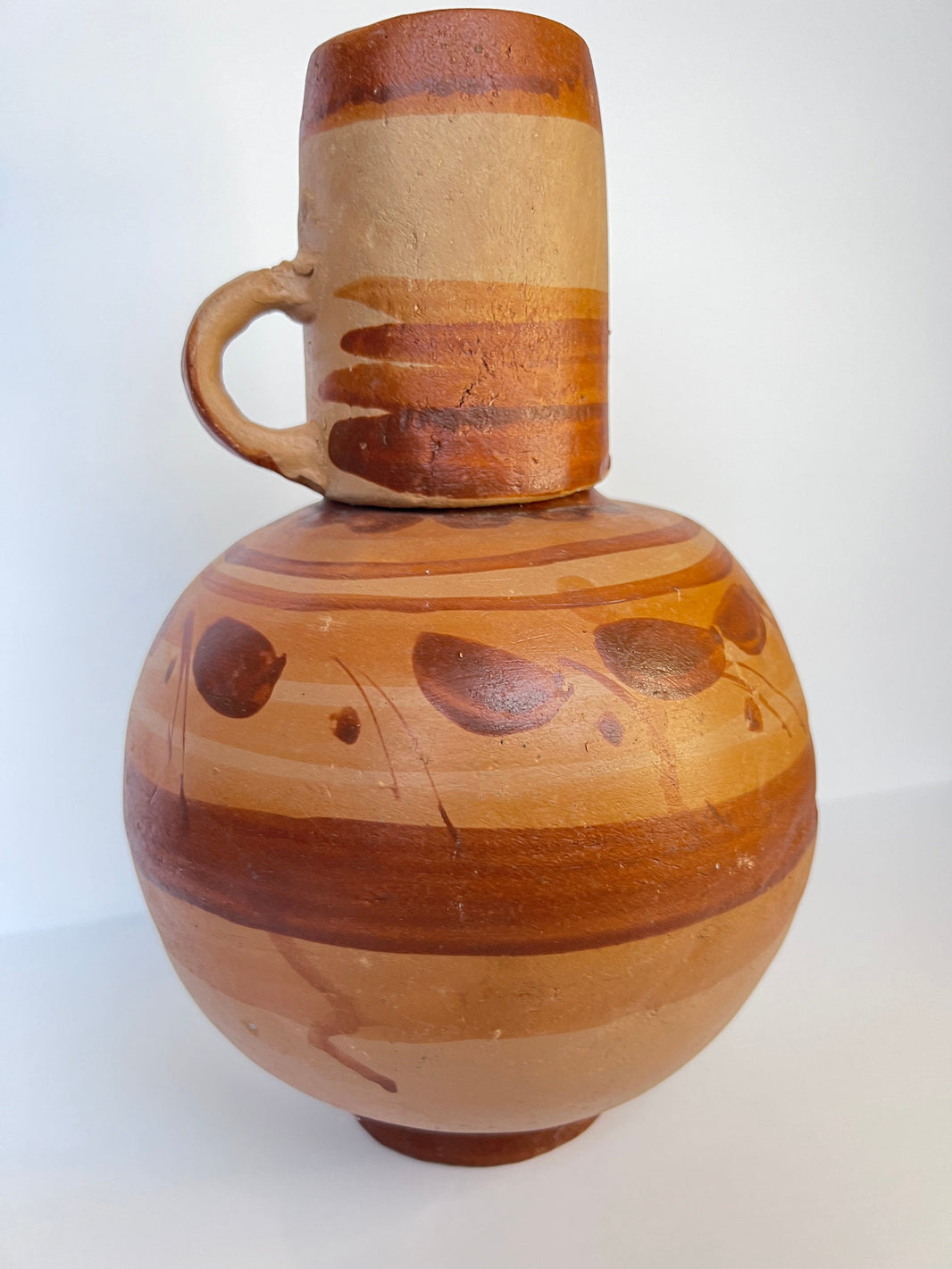 Handmade Mexican cantaro Water Jug and Taza